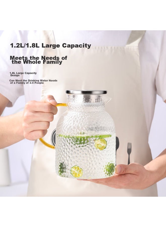 JD.com Jd Jingzao Heat-resistant High-temperature Tea Infuser Pitcher, Large Capacity Glass Jug, Cold Water Pitcher, Tea Set, Cold Water Jug, 1.8l - Image 4