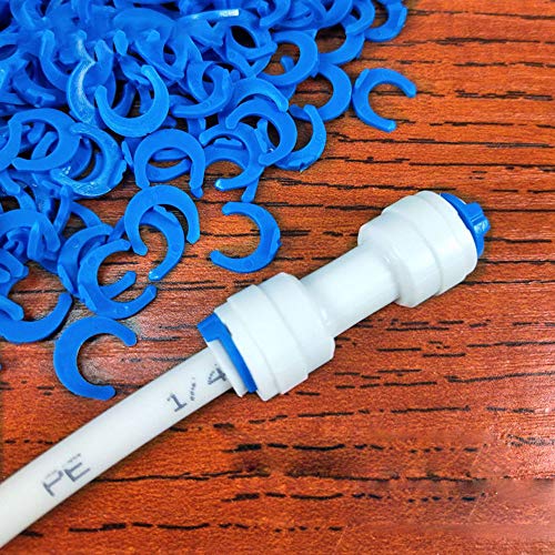 PZRT 20pcs 1/4" Blue Locking Clips for RO Reverse Osmosis Water Filter Fittings PE Pipe Fitting Filter System Accessories - Image 4
