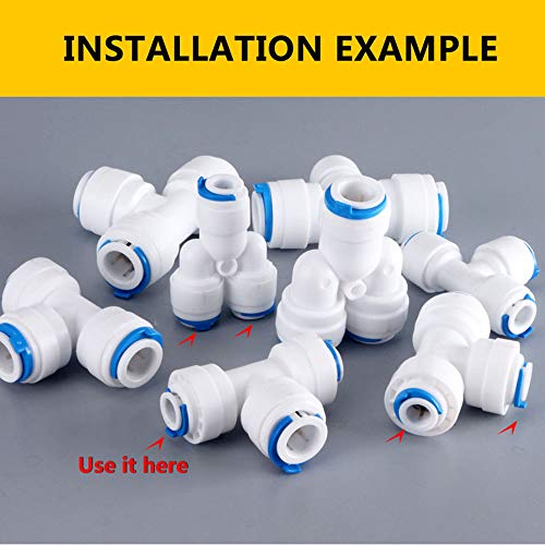 PZRT 20pcs 1/4" Blue Locking Clips for RO Reverse Osmosis Water Filter Fittings PE Pipe Fitting Filter System Accessories - Image 3