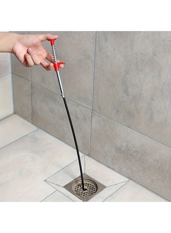 1pc Aluminum Alloy 4 Claw Pipe Dredge Tool Manual Sewer Toilet Clog Remover 0 6 Silver - Image 2