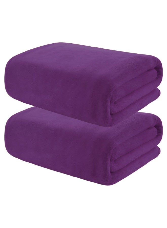 Fabienne 2-Pc Over-Sized Pool Towel 100x200cm Microfiber Extra Large Bath Sheet Beach Towel Yoga Towel Spa Towel Soft, High Absorption and Quick-Drying Towel Purple - Image 2