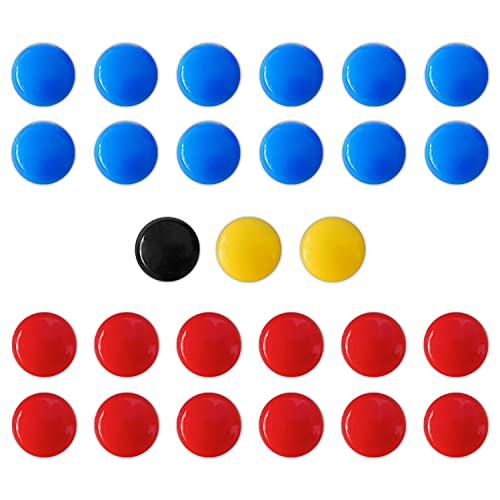 LEAP Soccer Magnets 27 Picese Use to Magnetic Whiteboard 2 Team Sport Goal Player Magnets for Magnetic Clipboard Coach Board - Image 1