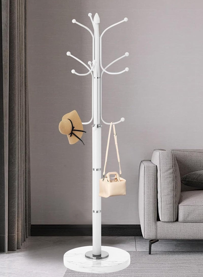 DubaiGallery Coat Stands Coat Racks Metal Coat Rack Coat Stand Metal Hat Coat Stand Heavy Bedroom Hallway Free Standing Clothes Hat Rack Hangers Free-Standing Hanger Rack - Image 2