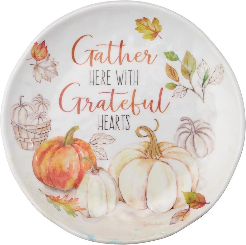UP UPware Pumpkin Season Melamine Round Dessert Plates Small Serving Plates Thanksgiving Decorations for Appetizer Snacks and Side Dishes Orange 6 Inch Set of 4 - Image 4
