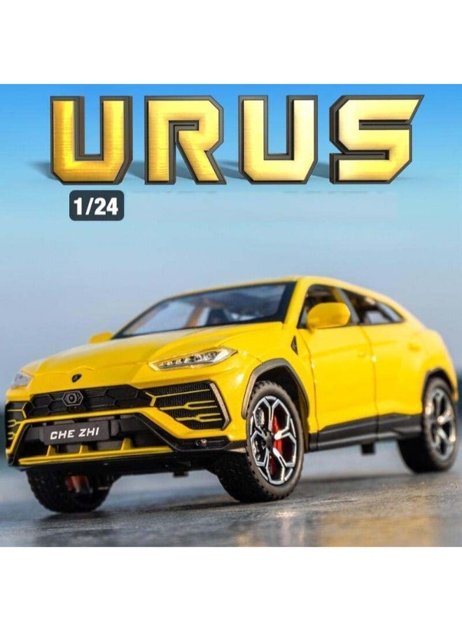 DEXO 1:24 Simulation of Lamborghini Urus Diecast Car Model â€“ Pull Back Alloy SUV Toy with Sound & Light Kids Boys Girls Gift Collectible - Image 2