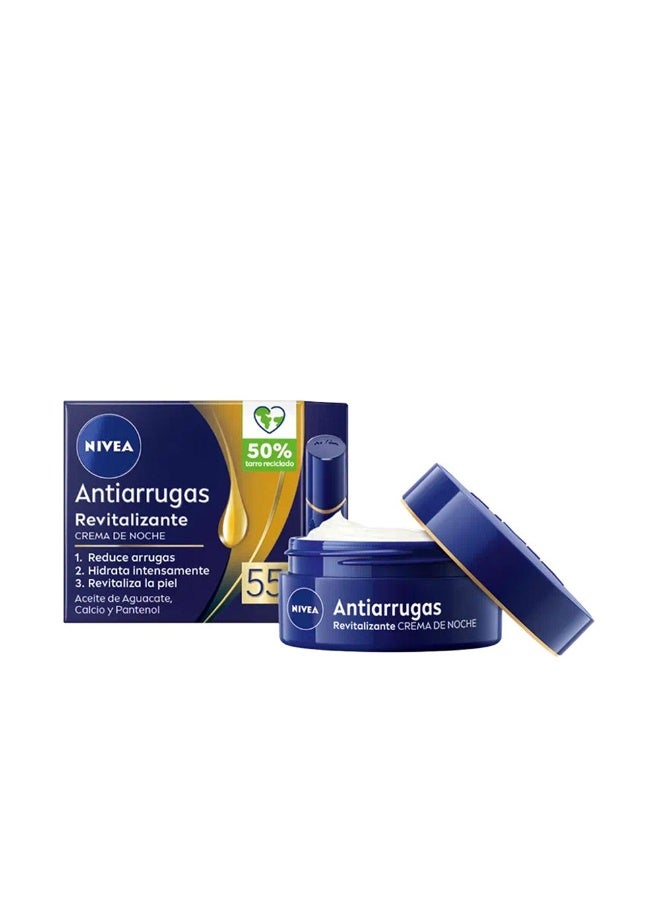 Nivea Anti-Wrinkle 55+ Revitalizing Night Cream 50ml - Image 1