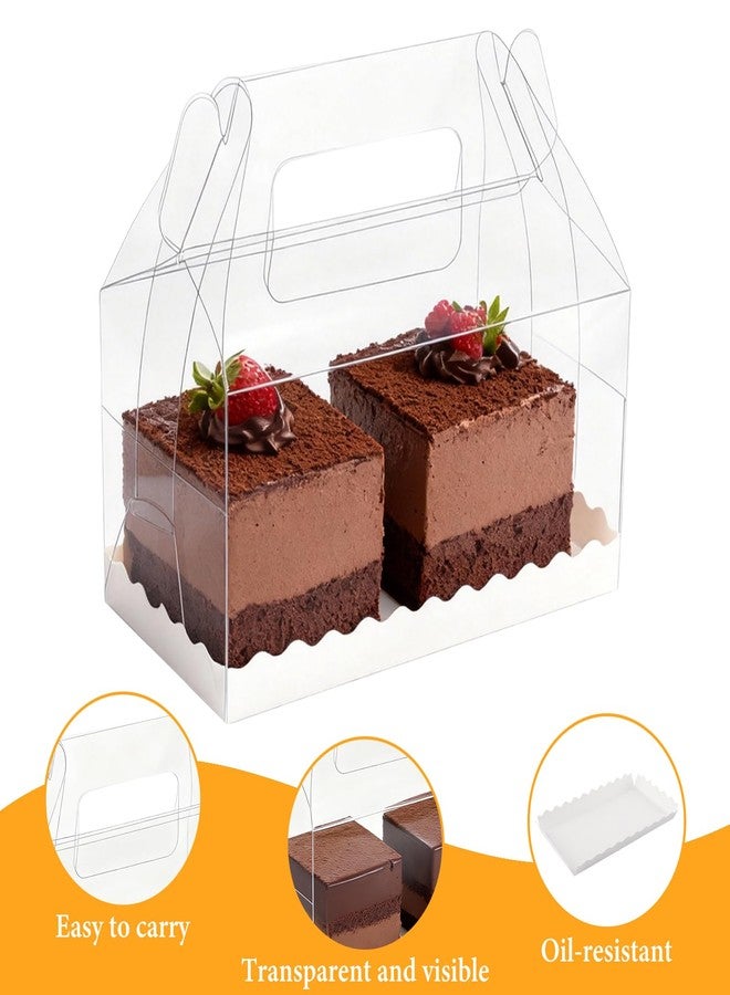 GBACHOOSE 40 Pack Clear Gable Boxes, Plastic Party Favor Boxes for Dessert, Treat Gift Box for Party Pastry Treat Cookies Birthday Holiday Christmas Valentine Birthday(6.5 x 3.5 x 3.5 inch) - Image 3