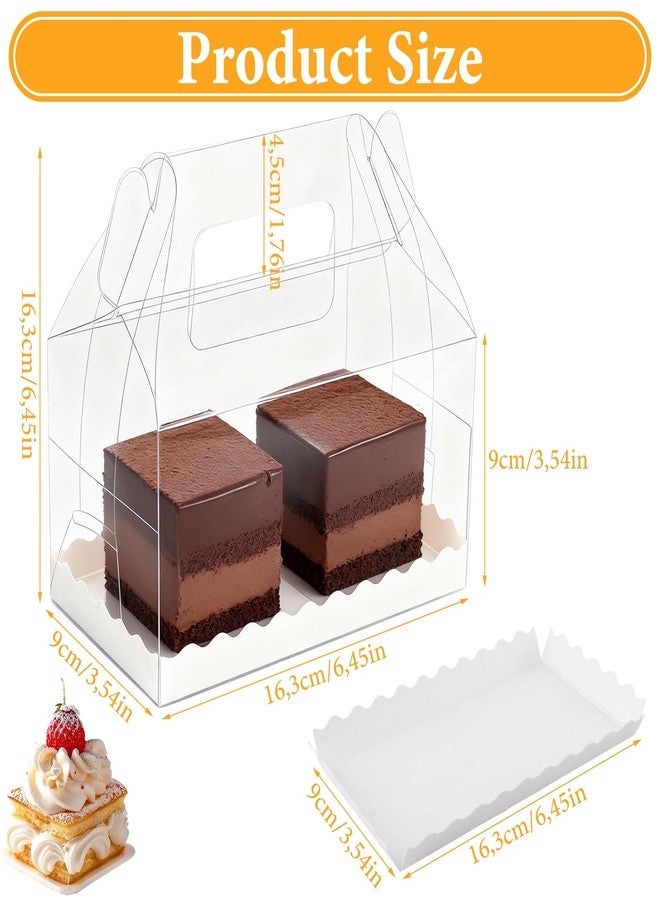 GBACHOOSE 40 Pack Clear Gable Boxes, Plastic Party Favor Boxes for Dessert, Treat Gift Box for Party Pastry Treat Cookies Birthday Holiday Christmas Valentine Birthday(6.5 x 3.5 x 3.5 inch) - Image 2