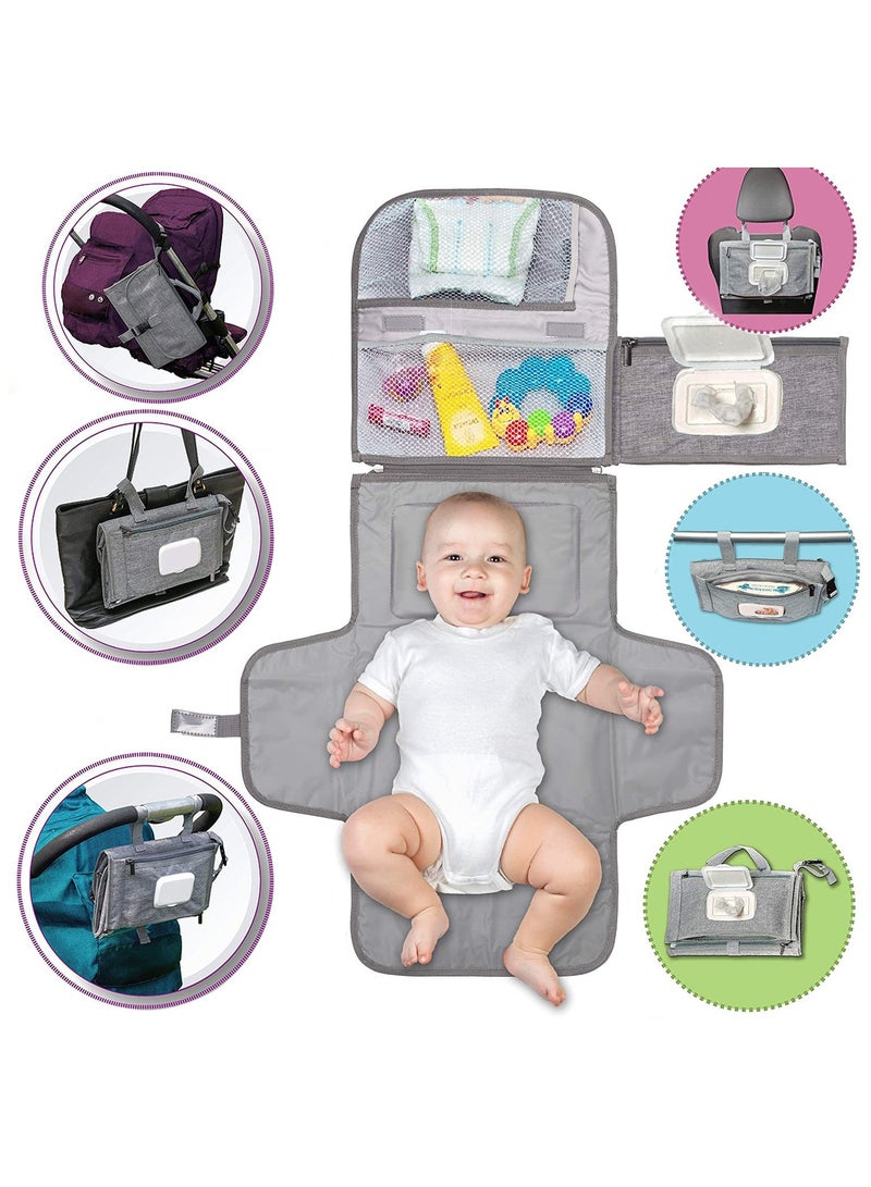 آنا حقيبة قابلة للطي متعددة الوظائف لحفاضات الأطفال، مقاومة للماء وقابلة للحمل - Image 3