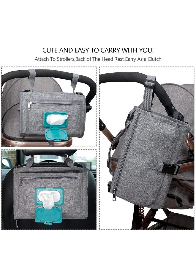 آنا حقيبة قابلة للطي متعددة الوظائف لحفاضات الأطفال، مقاومة للماء وقابلة للحمل - Image 2