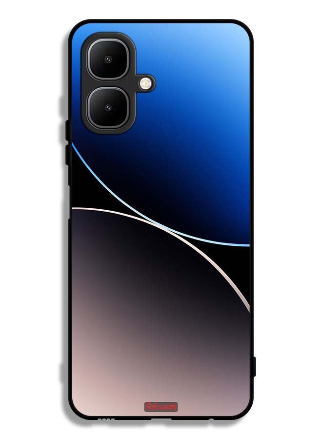 Tolwak Tecno Pop 10 Protective Case Cover Curve Lines Pattern