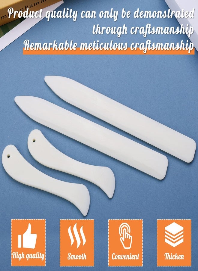 WONVOC 6 pcs Bone Folders, Crease Makers, Scoring Tool, Plastic Bone Folder Paper Creaser, Folding Bookbinding Tool, Origami Tools for Making Paper Crafts Quilting Leathercraft Bookbinding - Image 4