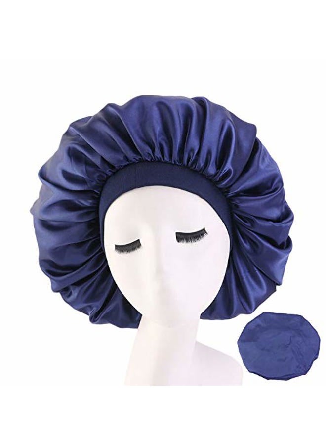 U Brands Deepth 6 Pieces Extra Large Sleep Cap Jumbo Cap Large Satin Bonnet with Comfort Elastic Band (Solid 6pack) - Image 5