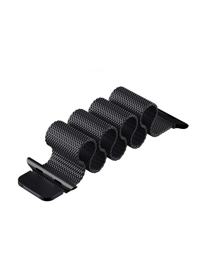 حزام سوار من الفولاذ المقاوم للصدأ بحلقة ميلانيزية لساعة أبل مقاس 41/40/38 ملم - Image 1