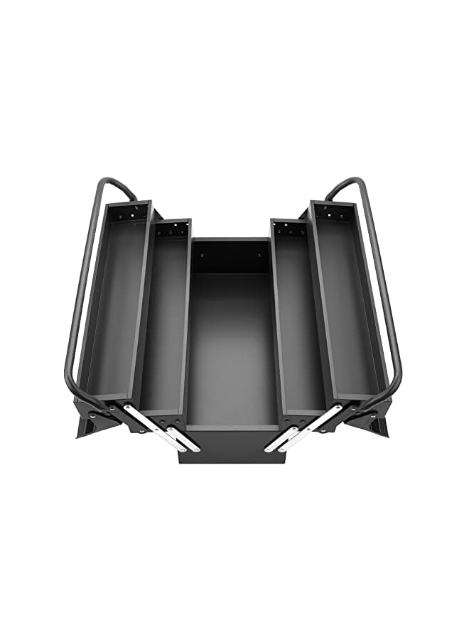 Jetech 21 Inch Cantilever Metal Tool Box, Portable 5-Tray Steel Tool Chest Cabinet, Dark Grey - Image 4