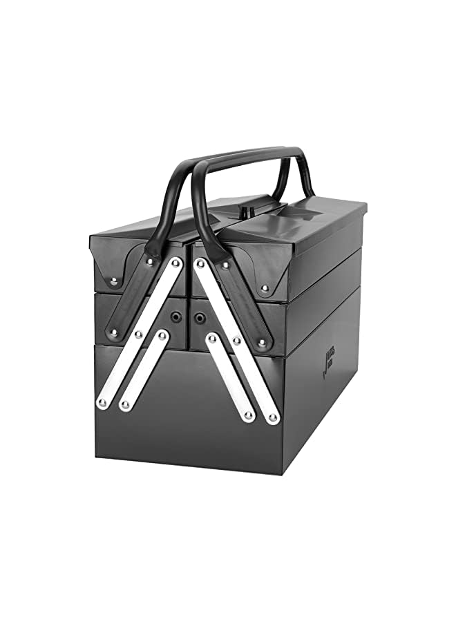 Jetech 21 Inch Cantilever Metal Tool Box, Portable 5-Tray Steel Tool Chest Cabinet, Dark Grey - Image 2