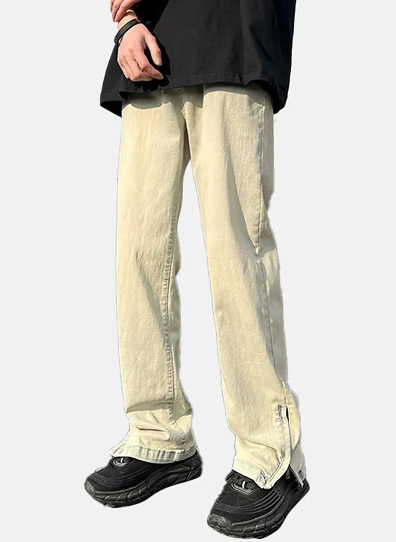 يونيكي Grey Solid Mid Rise Slim Bootcut & Flared Jeans