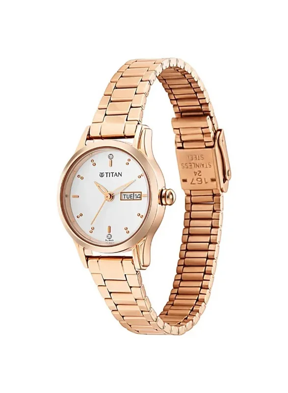 TITAN Lagan Silver Dial Metal Strap Watch