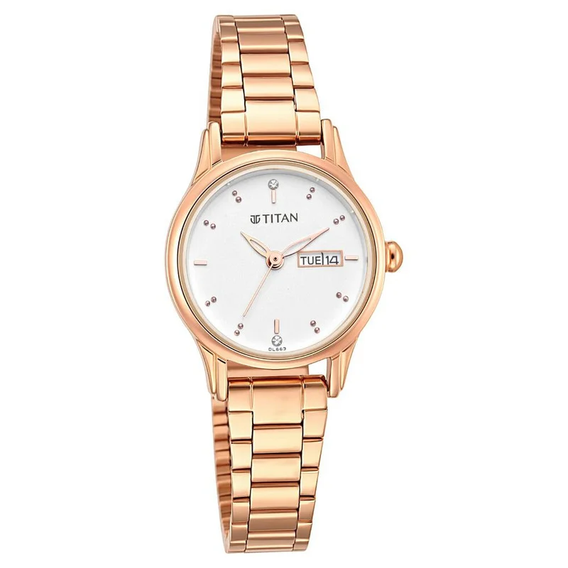 TITAN Lagan Silver Dial Metal Strap Watch