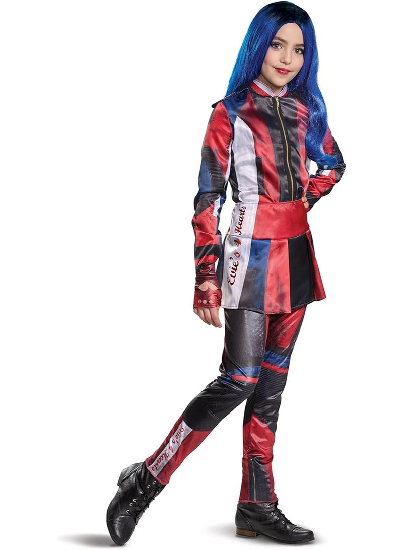 Disguise Evie Descendants 3 Deluxe Girls Costume, Official Disney Descendants Costume Jumpsuit, Child Size Medium (7-8) - Image 1