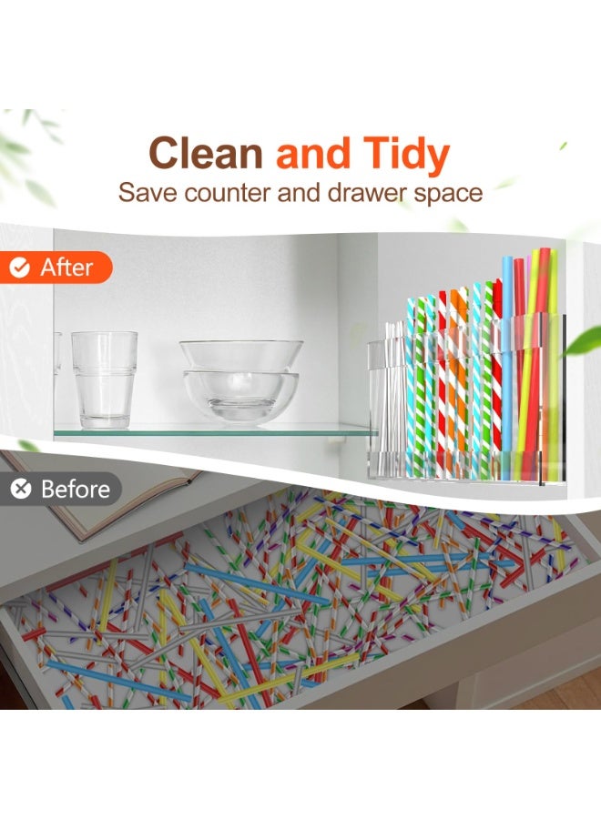 كرونايتي مخزن قشريات أكريليكي كبير بحجم 9.8 بوصة للخزائن مع مربعات لاصقة ثنائية الجانب وملصقات، منظم وذوبان قشريات قابلة لإعادة الاستخدام للمطبخ على المنصة أو باب الخزينة (شفاف) - Image 3