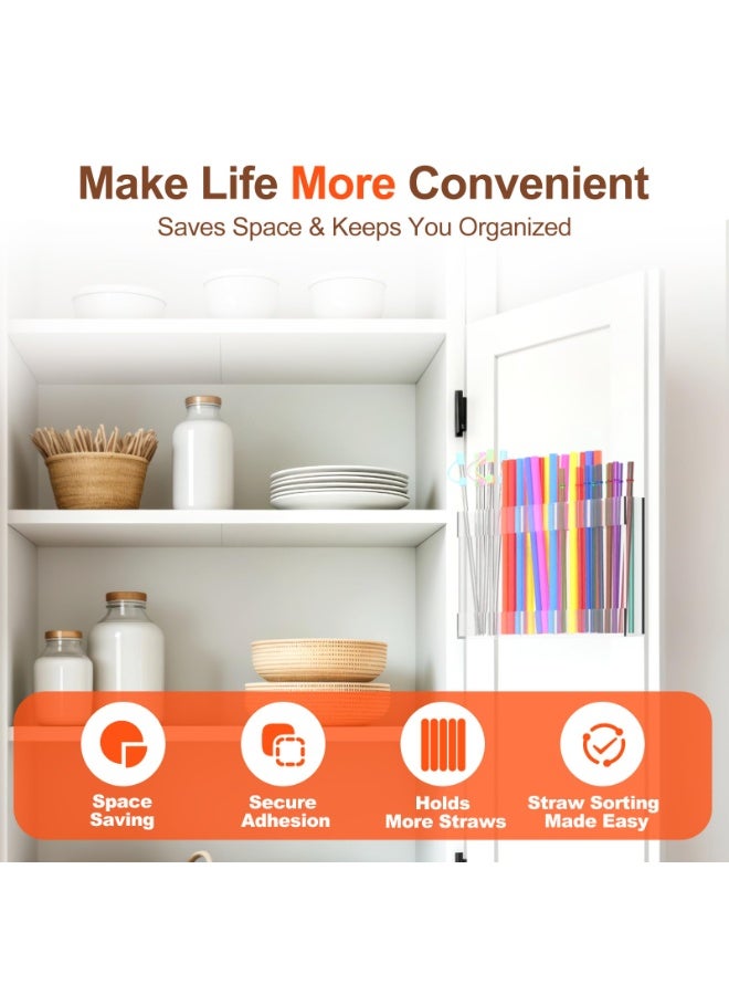 كرونايتي مخزن قشريات أكريليكي كبير بحجم 9.8 بوصة للخزائن مع مربعات لاصقة ثنائية الجانب وملصقات، منظم وذوبان قشريات قابلة لإعادة الاستخدام للمطبخ على المنصة أو باب الخزينة (شفاف) - Image 5