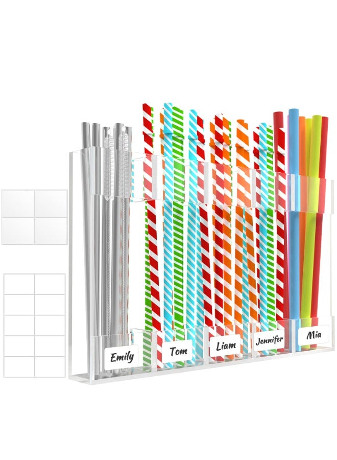 كرونايتي مخزن قشريات أكريليكي كبير بحجم 9.8 بوصة للخزائن مع مربعات لاصقة ثنائية الجانب وملصقات، منظم وذوبان قشريات قابلة لإعادة الاستخدام للمطبخ على المنصة أو باب الخزينة (شفاف) - Image 1