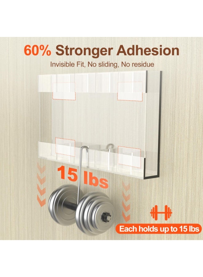 كرونايتي مخزن قشريات أكريليكي كبير بحجم 9.8 بوصة للخزائن مع مربعات لاصقة ثنائية الجانب وملصقات، منظم وذوبان قشريات قابلة لإعادة الاستخدام للمطبخ على المنصة أو باب الخزينة (شفاف) - Image 4