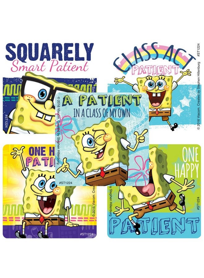SmileMakers Spongebob Squarepants Patient Stickers - Prizes and Giveaways - 100 Per Pack