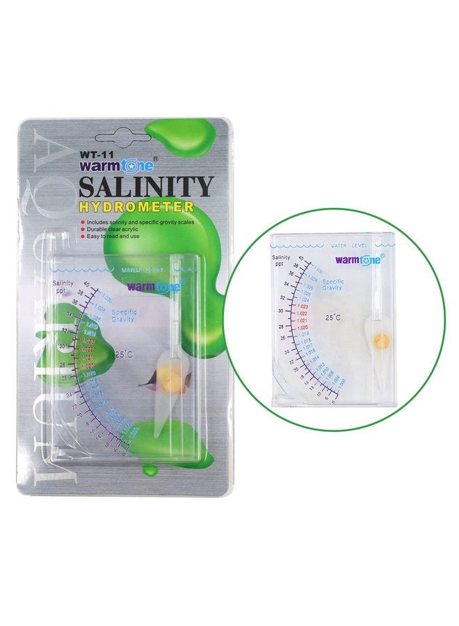 Abnaok Salinity Tester, Sea Specific Gravity Test for Fish Tank Pond Water Saltwater Freshwater, Accurate Automatic Hydrometer - Image 1