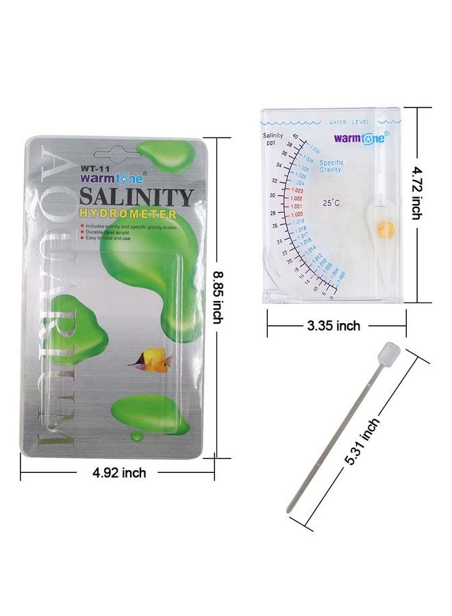 Abnaok Salinity Tester, Sea Specific Gravity Test for Fish Tank Pond Water Saltwater Freshwater, Accurate Automatic Hydrometer - Image 2