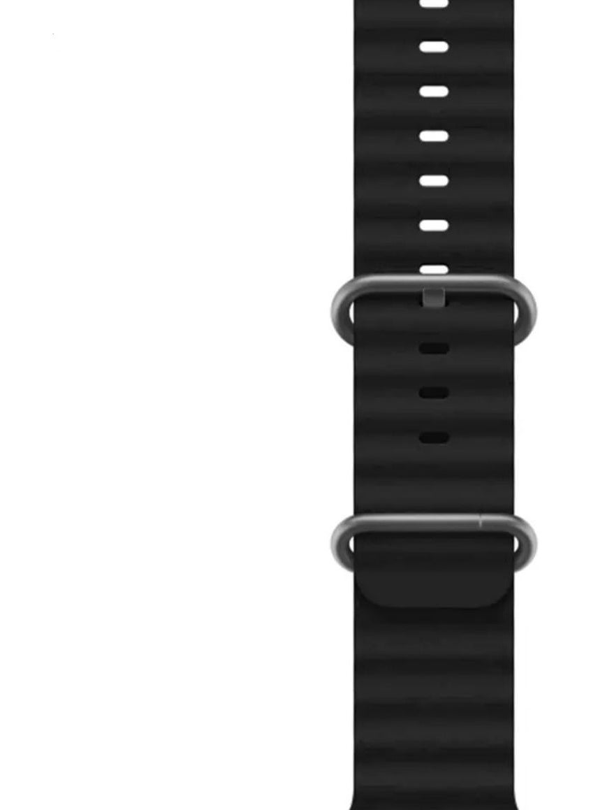 Mi7a - Apple Watch Series 8 7 6 5 4 3 2 Se 42MM / 44MM / 45MM Compatible Sport Silicone Band Ocean Strap - Image 1