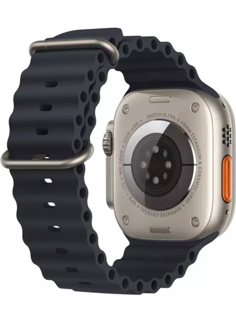 Mi7a - Apple Watch Series 8 7 6 5 4 3 2 Se 42MM / 44MM / 45MM Compatible Sport Silicone Band Ocean Strap - Image 1