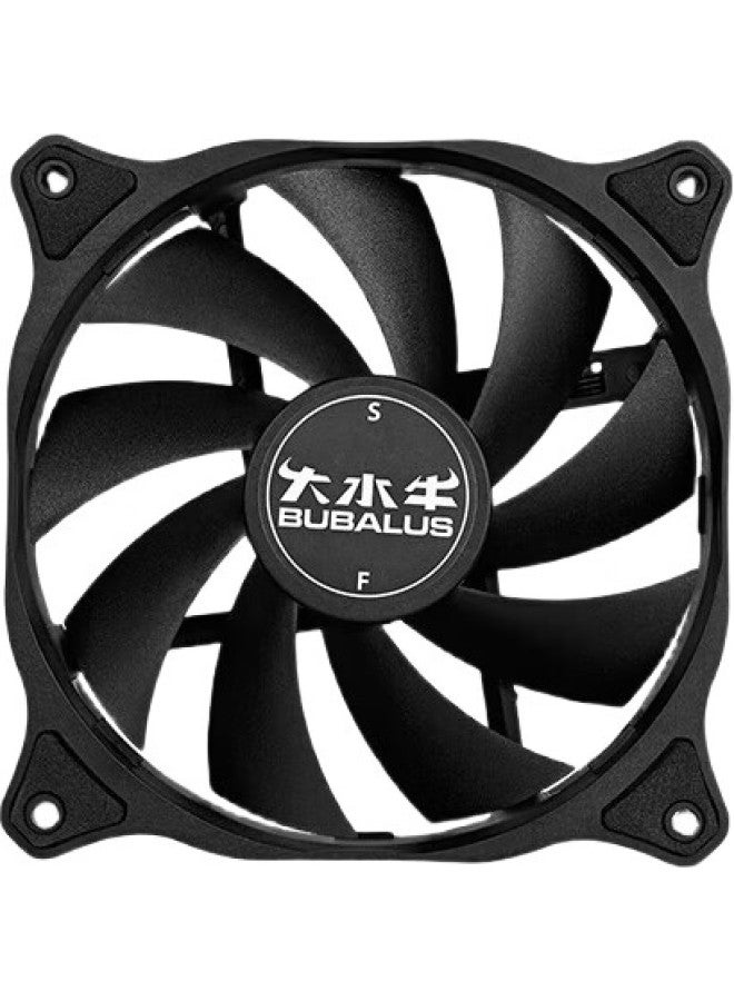 Bubalus Bf120L Case Fan 12Cm (No Light Pollution, Large 4-Pin For Series Connection, Low Noise, Hydraulic Bearing, Computer Cooling And Heat Dissipation) - Image 1