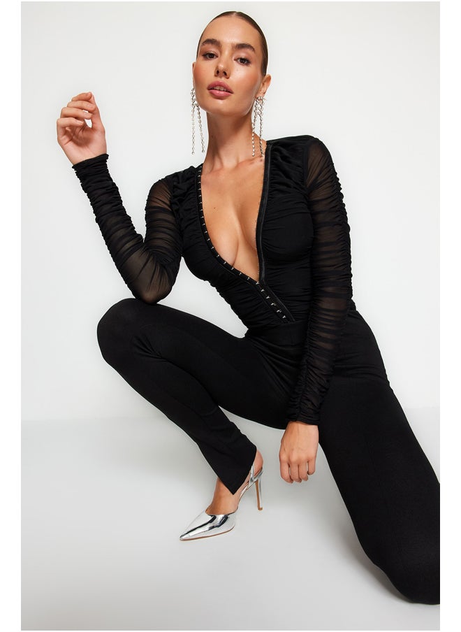trendyol - Black Knitted Body with Hook TPRAW24BD00019 - Image 1