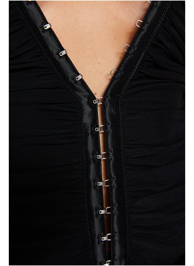 trendyol - Black Knitted Body with Hook TPRAW24BD00019 - Image 1