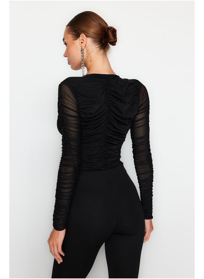 trendyol - Black Knitted Body with Hook TPRAW24BD00019 - Image 1