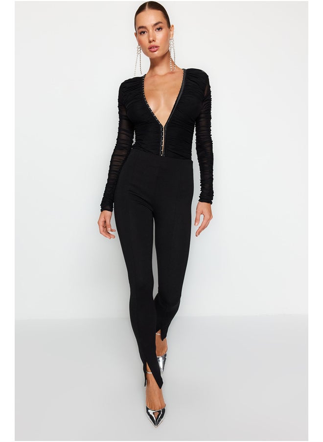 trendyol - Black Knitted Body with Hook TPRAW24BD00019 - Image 1
