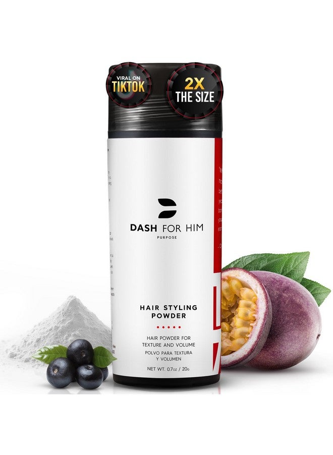 داش فور هيم بودرة تصفيف الشعر للرجال والنساء - بودرة فاخرة لإضفاء الملمس والكثافة على الشعر، عديمة اللون وسهلة الاستخدام على الشعر مع ثبات يدوم طويلاً (20 جم/0.70 أونصة) - Image 1