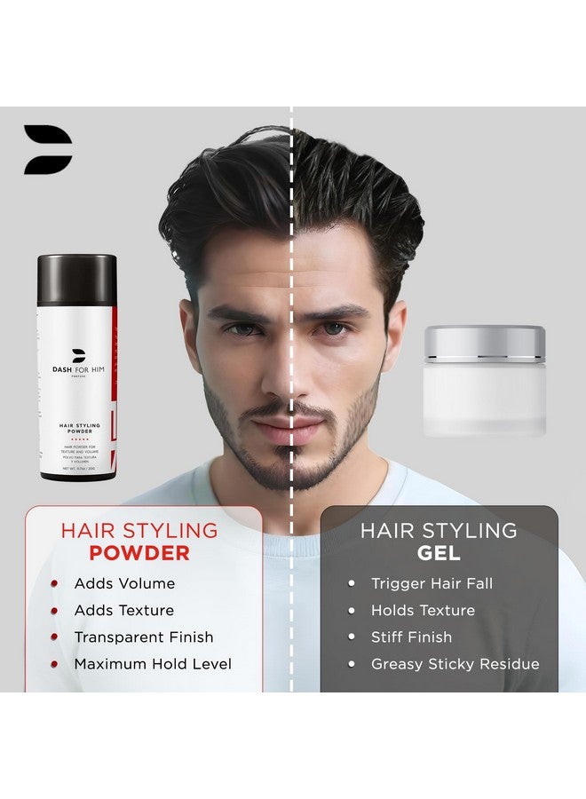 داش فور هيم بودرة تصفيف الشعر للرجال والنساء - بودرة فاخرة لإضفاء الملمس والكثافة على الشعر، عديمة اللون وسهلة الاستخدام على الشعر مع ثبات يدوم طويلاً (20 جم/0.70 أونصة) - Image 2