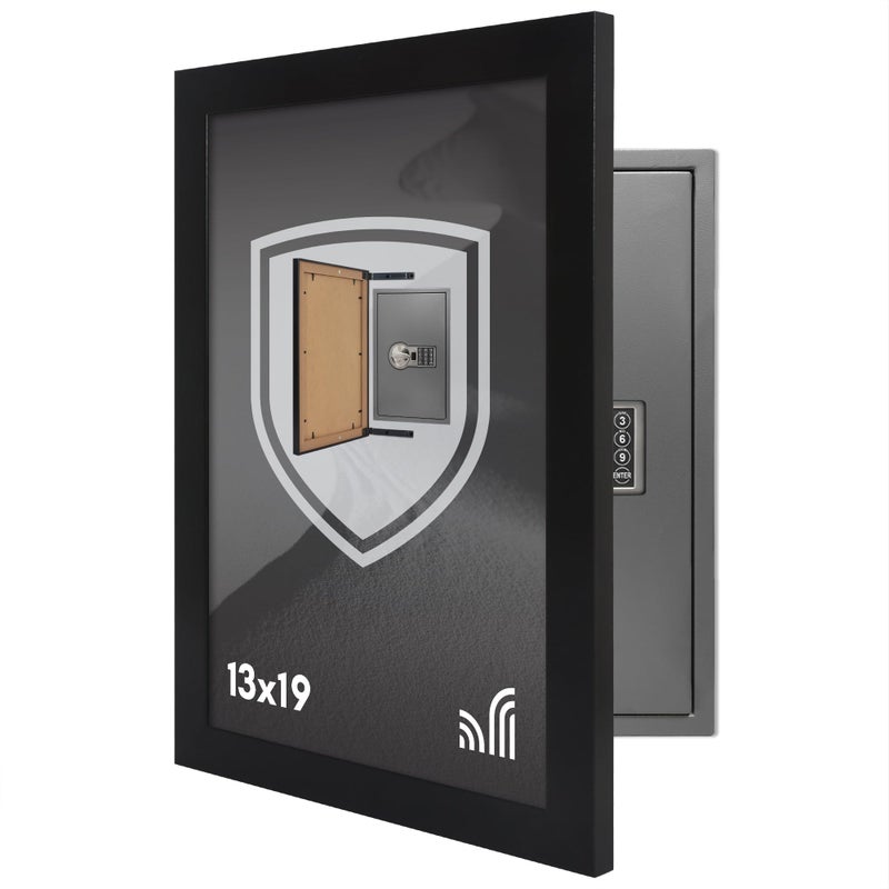 Americanflat 13x19 Concealment Picture Frame with Attached Hinged Hardware - Poster Frame with Plexiglass to Hide In-Wall Safe or In-Wall Storage - Guardian Collection - Hidden Wall Safe Not Included - Image 1