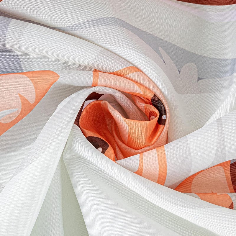 Sunlit Christmas Fabric Shower Curtain, Xmas Snowman Santas with Green Pine Tree Shower Curtains with Red Plaid Buffalo Check Background Curtains, for Home Bathroom Decor Tapestry Photo Booth Backdrop - Image 4