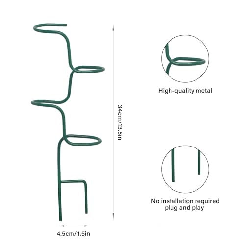 GOOOXIM Set of 3 Sturdy Metal Plant Support Stakes for Indoor & Outdoor Use - Garden Trellis for Hydrangeas, Monstera, Flowers, Herbs, and Seedlings - Ideal for Small to Medium Plants - Image 2