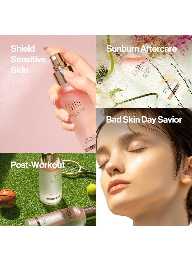 d'Alba White Truffle Vital Spray Serum, Vegan Skincare, Calming and Hydrating Facial Mist with White Truffles for Red and Sensitive Skin, Glow Serum, Surfactant Free, All in One Care 100ml - Image 3