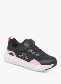 Kappa Girls' Colourblock Sports Shoes with Hook and Loop Closure  - Image 2