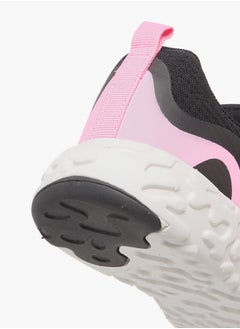 Kappa Girls' Colourblock Sports Shoes with Hook and Loop Closure  - Image 5