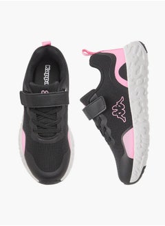 Kappa Girls' Colourblock Sports Shoes with Hook and Loop Closure  - Image 1