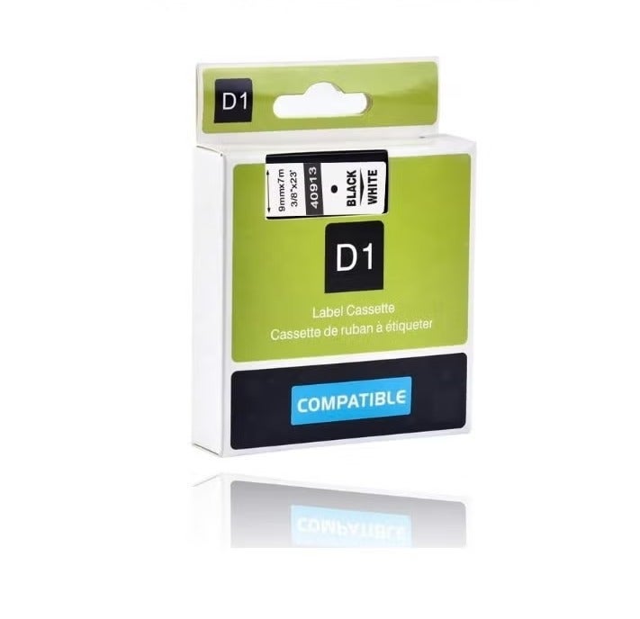 DYMO 9MM BLACK ON WHITE TAPE PACK OF 5 - Image 2