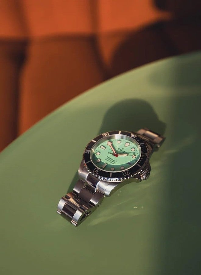 Ratio FreeDiver Sapphire Stainless Steel Green Dial Automatic RTF049 200M Men's Watch - Image 4