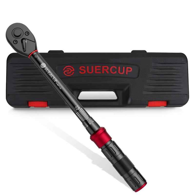 SUERCUP 38Inch Drive Click Torque Wrench 545 FtLb6861Nm DualDirection Adjustable 72 Tooth Click Torque Wrench for Bike Motorcycle and Car Repair